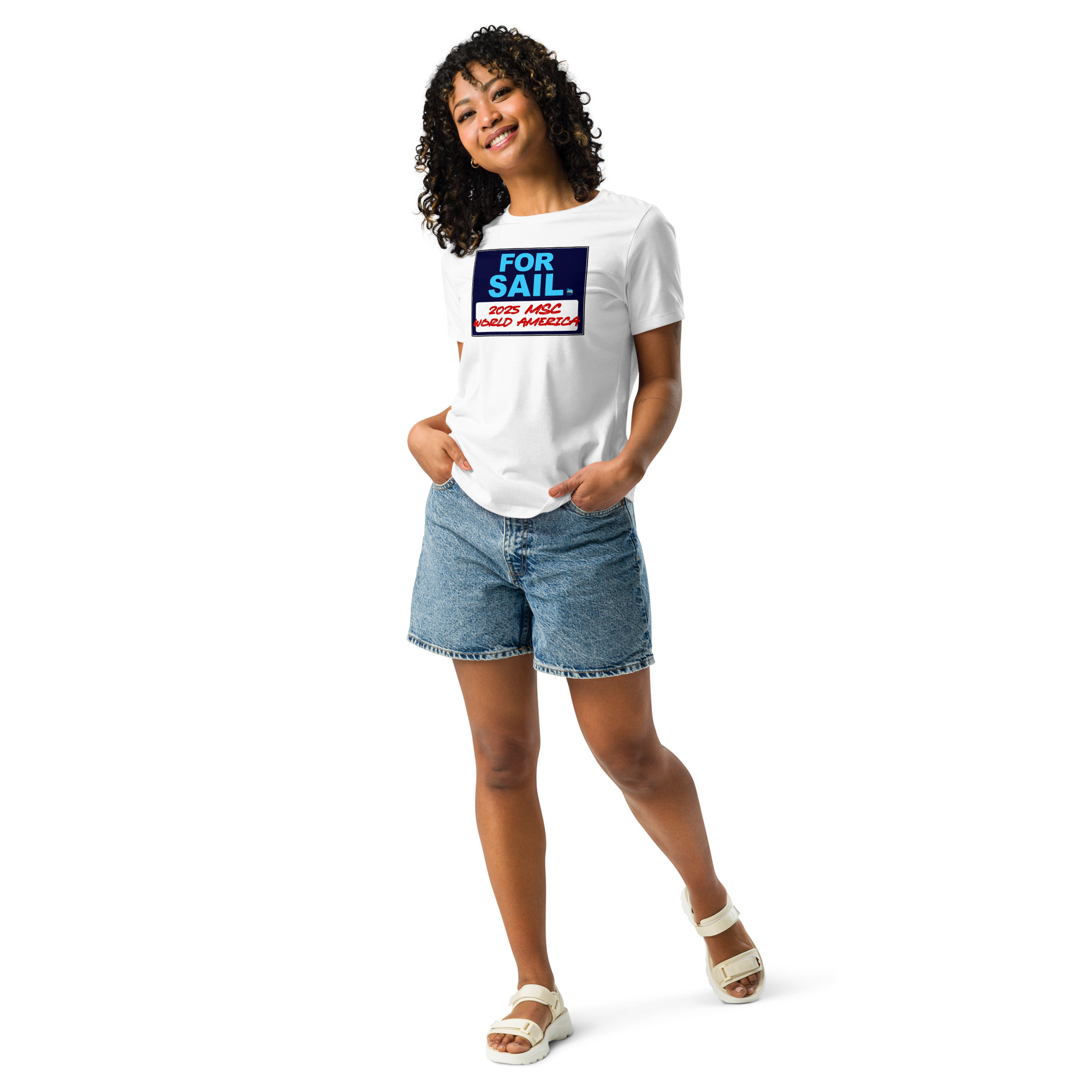 4 Sail: World America - Women's Relaxed T-Shirt - Image 2
