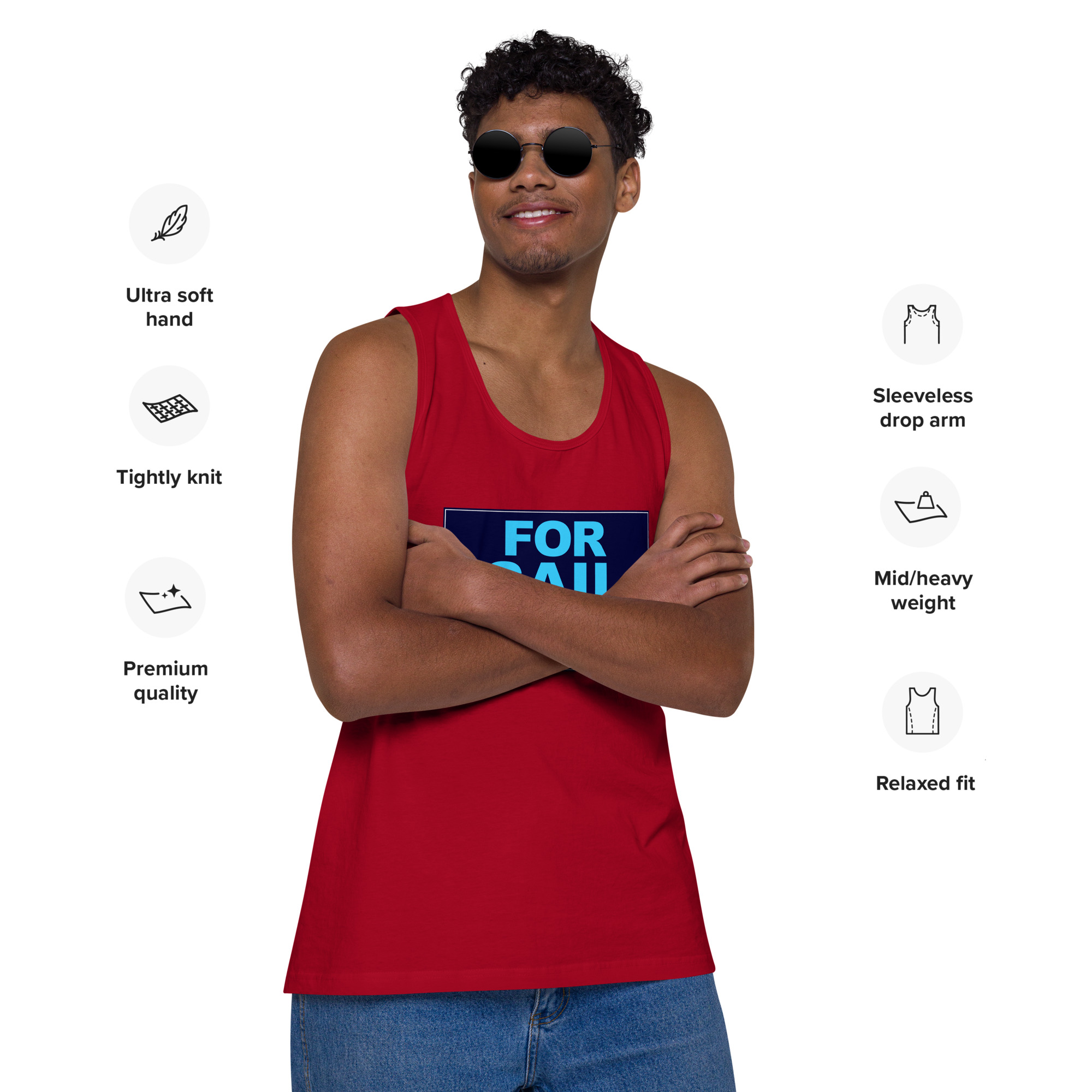 For Sail: World America 2025 Men’s premium tank top - Image 4