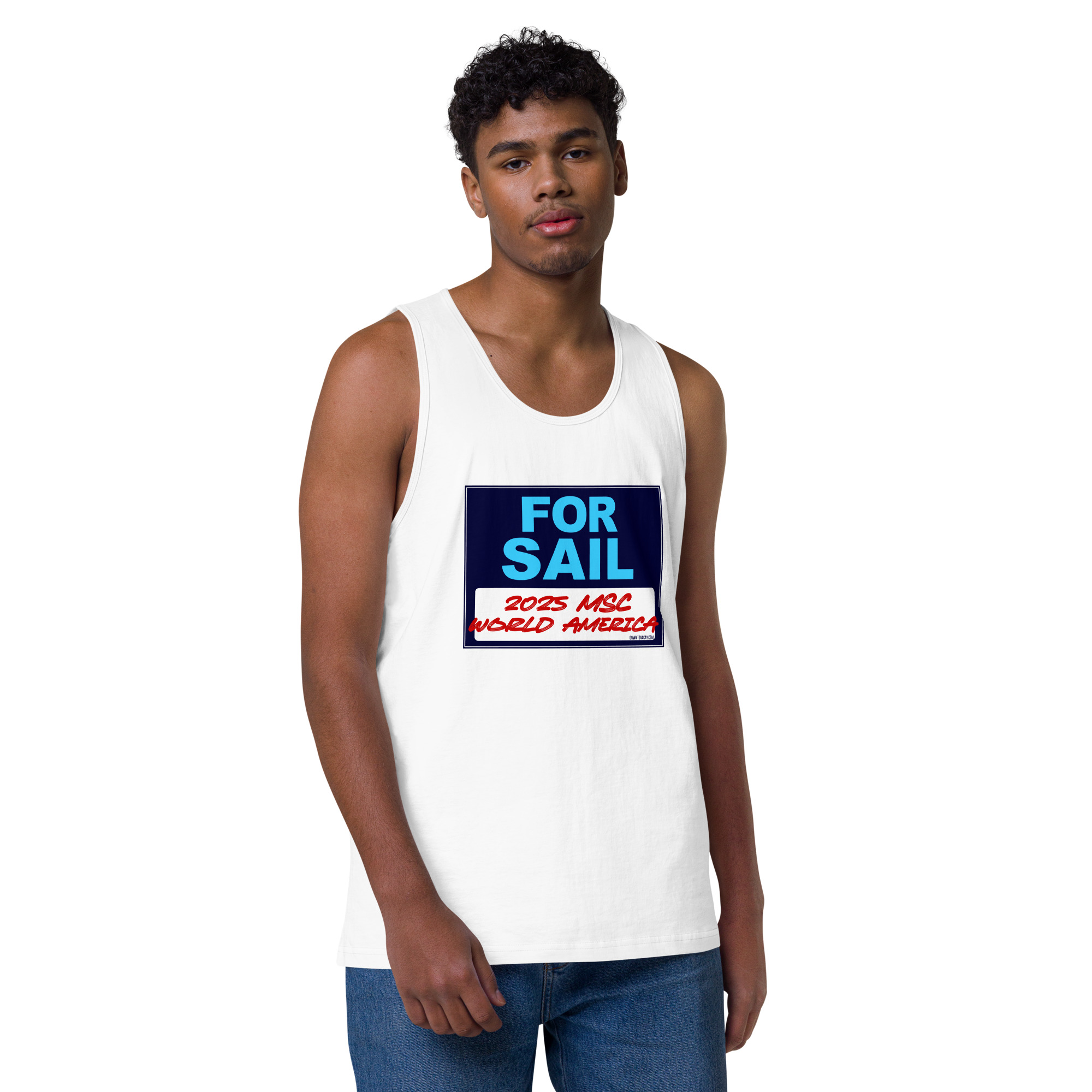 For Sail: World America 2025 Men’s premium tank top - Image 2
